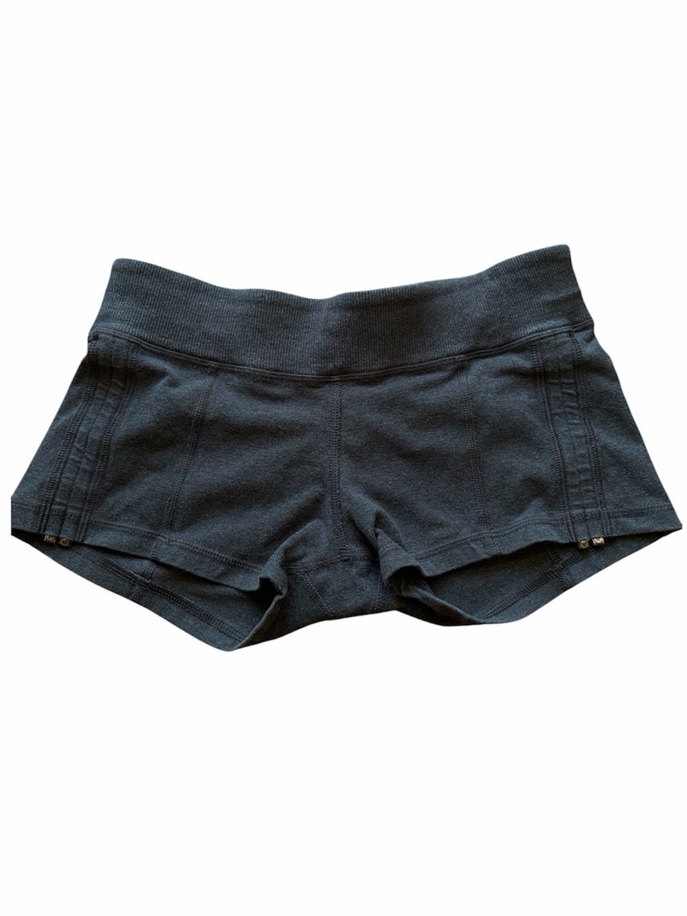 Lululemon Grey Black Low Rise Sporty Athletic Shorts Running Yoga Workout Y2K